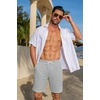 image:imageCOOFANDY Mens Casual Shorts Cotton Drawstring 79 inch Waffle Shorts Stretch Elastic Waist Summer Beach Lounge Sweat ShortsLight Grey