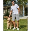 image:imageCOOFANDY Mens Casual Shorts Cotton Drawstring 79 inch Waffle Shorts Stretch Elastic Waist Summer Beach Lounge Sweat ShortsLight Grey