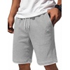 image:imageCOOFANDY Mens Casual Shorts Cotton Drawstring 79 inch Waffle Shorts Stretch Elastic Waist Summer Beach Lounge Sweat ShortsLight Grey
