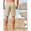 image:imageCOOFANDY Mens Casual Shorts Cotton Drawstring 79 inch Waffle Shorts Stretch Elastic Waist Summer Beach Lounge Sweat ShortsLight Khaki