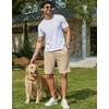 image:imageCOOFANDY Mens Casual Shorts Cotton Drawstring 79 inch Waffle Shorts Stretch Elastic Waist Summer Beach Lounge Sweat ShortsLight Khaki