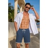 image:imageCOOFANDY Mens Casual Shorts Cotton Drawstring 79 inch Waffle Shorts Stretch Elastic Waist Summer Beach Lounge Sweat ShortsNavy Blue
