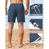 image:imageCOOFANDY Mens Casual Shorts Cotton Drawstring 79 inch Waffle Shorts Stretch Elastic Waist Summer Beach Lounge Sweat ShortsNavy Blue