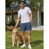 image:imageCOOFANDY Mens Casual Shorts Cotton Drawstring 79 inch Waffle Shorts Stretch Elastic Waist Summer Beach Lounge Sweat ShortsNavy Blue
