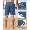 image:imageCOOFANDY Mens Casual Shorts Cotton Drawstring 79 inch Waffle Shorts Stretch Elastic Waist Summer Beach Lounge Sweat ShortsNavy Blue