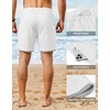 image:imageCOOFANDY Mens Casual Shorts Cotton Drawstring 79 inch Waffle Shorts Stretch Elastic Waist Summer Beach Lounge Sweat ShortsWhite