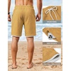 image:imageCOOFANDY Mens Casual Shorts Cotton Drawstring 79 inch Waffle Shorts Stretch Elastic Waist Summer Beach Lounge Sweat ShortsYellow