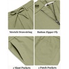 image:imageCOOFANDY Mens Cotton Linen Pants Casual Drawstring Summer Beach Pants Lightweight Linen Dress TrousersArtichoke Green