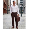 image:imageCOOFANDY Mens Cotton Linen Pants Casual Drawstring Summer Beach Pants Lightweight Linen Dress TrousersBrown