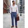 image:imageCOOFANDY Mens Cotton Linen Pants Casual Drawstring Summer Beach Pants Lightweight Linen Dress TrousersDark Blue