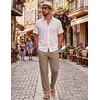 image:imageCOOFANDY Mens Cotton Linen Pants Casual Drawstring Summer Beach Pants Lightweight Linen Dress TrousersNomad