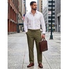 image:imageCOOFANDY Mens Cotton Linen Pants Casual Drawstring Summer Beach Pants Lightweight Linen Dress TrousersOlive Green