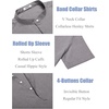 image:imageCOOFANDY Mens Linen Henley Shirt Short Sleeve Casual Summer Beach Hippie T ShirtsLight Grey