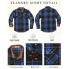 image:imageCOOFANDY Mens Long Sleeve Flannel Shirts Jacket Fashion Plaid Jackets Casual Button Down Shirt with PocketsBlack Blue