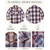 image:imageCOOFANDY Mens Long Sleeve Flannel Shirts Jacket Fashion Plaid Jackets Casual Button Down Shirt with PocketsBlue Redline