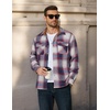 image:imageCOOFANDY Mens Long Sleeve Flannel Shirts Jacket Fashion Plaid Jackets Casual Button Down Shirt with PocketsBlue Redline