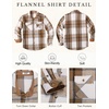 image:imageCOOFANDY Mens Long Sleeve Flannel Shirts Jacket Fashion Plaid Jackets Casual Button Down Shirt with PocketsKhaki