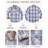 image:imageCOOFANDY Mens Long Sleeve Flannel Shirts Jacket Fashion Plaid Jackets Casual Button Down Shirt with PocketsLight Blue