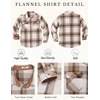 image:imageCOOFANDY Mens Long Sleeve Flannel Shirts Jacket Fashion Plaid Jackets Casual Button Down Shirt with PocketsLight Khaki