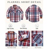 image:imageCOOFANDY Mens Long Sleeve Flannel Shirts Jacket Fashion Plaid Jackets Casual Button Down Shirt with PocketsRed Blue