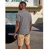 image:imageCOOFANDY Mens Polo Shirts Short Sleeve Casual Summer Polo Tee Classic Collared Golf Stylish TopsGrey