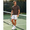 image:imageCOOFANDY Mens Polo Shirts Short Sleeve Pique Jersey Golf Shirt Casual Summer Collared TShirtsBrown