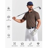 image:imageCOOFANDY Mens Polo Shirts Short Sleeve Pique Jersey Golf Shirt Casual Summer Collared TShirtsBrown