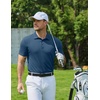image:imageCOOFANDY Mens Polo Shirts Short Sleeve Pique Jersey Golf Shirt Casual Summer Collared TShirtsDeep Blue