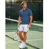 image:imageCOOFANDY Mens Polo Shirts Short Sleeve Pique Jersey Golf Shirt Casual Summer Collared TShirtsDeep Blue
