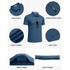 image:imageCOOFANDY Mens Polo Shirts Short Sleeve Pique Jersey Golf Shirt Casual Summer Collared TShirtsDeep Blue