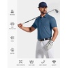 image:imageCOOFANDY Mens Polo Shirts Short Sleeve Pique Jersey Golf Shirt Casual Summer Collared TShirtsDeep Blue