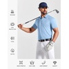 image:imageCOOFANDY Mens Polo Shirts Short Sleeve Pique Jersey Golf Shirt Casual Summer Collared TShirtsLight Blue