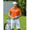 image:imageCOOFANDY Mens Polo Shirts Short Sleeve Pique Jersey Golf Shirt Casual Summer Collared TShirtsOrange