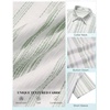 image:imageCOOFANDY Mens Short Sleeve Casual Shirts Button Down Striped Summer Shirts Textured Vacation Beach ShirtB WhiteLight Green