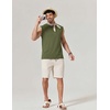 image:imageCOOFANDY Mens Sleeveless Shirts 100 Cotton Workout Tank Tops Cut Off Shirts Gym Muscle Loose Fit TeeArmy Green