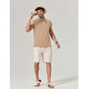 image:imageCOOFANDY Mens Sleeveless Shirts 100 Cotton Workout Tank Tops Cut Off Shirts Gym Muscle Loose Fit TeeKhaki