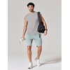 image:imageCOOFANDY Mens Sleeveless Shirts 100 Cotton Workout Tank Tops Cut Off Shirts Gym Muscle Loose Fit TeeLight Grey