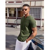image:imageCOOFANDY Mens T Shirts V Neck 100 Cotton Short Sleeve Casual Summer Vintage Tee ShirtArmy Green