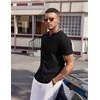 image:imageCOOFANDY Mens T Shirts V Neck 100 Cotton Short Sleeve Casual Summer Vintage Tee ShirtBlack