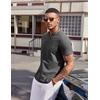 image:imageCOOFANDY Mens T Shirts V Neck 100 Cotton Short Sleeve Casual Summer Vintage Tee ShirtGrey