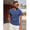 image:imageCOOFANDY Mens T Shirts V Neck 100 Cotton Short Sleeve Casual Summer Vintage Tee ShirtNavy Blue
