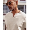 image:imageCOOFANDY Mens T Shirts V Neck 100 Cotton Short Sleeve Casual Summer Vintage Tee ShirtWhite