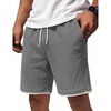 image:imageCOOFANDY Mens Casual Shorts Cotton Drawstring 79 inch Waffle Shorts Stretch Elastic Waist Summer Beach Lounge Sweat ShortsGrey