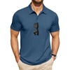 image:imageCOOFANDY Mens Polo Shirts Short Sleeve Pique Jersey Golf Shirt Casual Summer Collared TShirtsDeep Blue