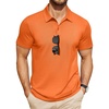 image:imageCOOFANDY Mens Polo Shirts Short Sleeve Pique Jersey Golf Shirt Casual Summer Collared TShirtsOrange