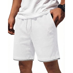 image:imageCOOFANDY Mens Casual Shorts Cotton Drawstring 79 inch Waffle Shorts Stretch Elastic Waist Summer Beach Lounge Sweat ShortsWhite
