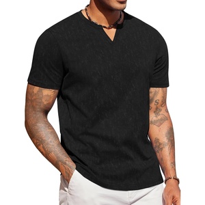 image:imageCOOFANDY Mens T Shirts V Neck 100 Cotton Short Sleeve Casual Summer Vintage Tee ShirtBlack