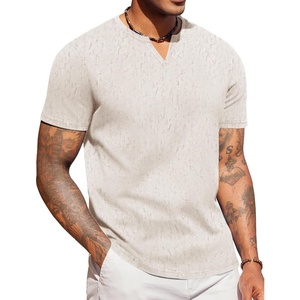 image:imageCOOFANDY Mens T Shirts V Neck 100 Cotton Short Sleeve Casual Summer Vintage Tee ShirtWhite
