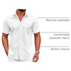 image:imageCOOFANDY Men Button Down Shirt Short Sleeve Casual Shirts Printed Dress Shirt with PocketAwhite