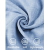 image:imageCOOFANDY Men Short Sleeve Button Down Shirts Summer Linen Textured Shirt Casual Beach Tops with Pocket02light Blue